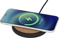 BASE RICARICA WIRELESS 10W IN ROCCIA E SUGHERO